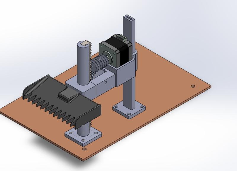 CAD design of height-adjustable mower unit